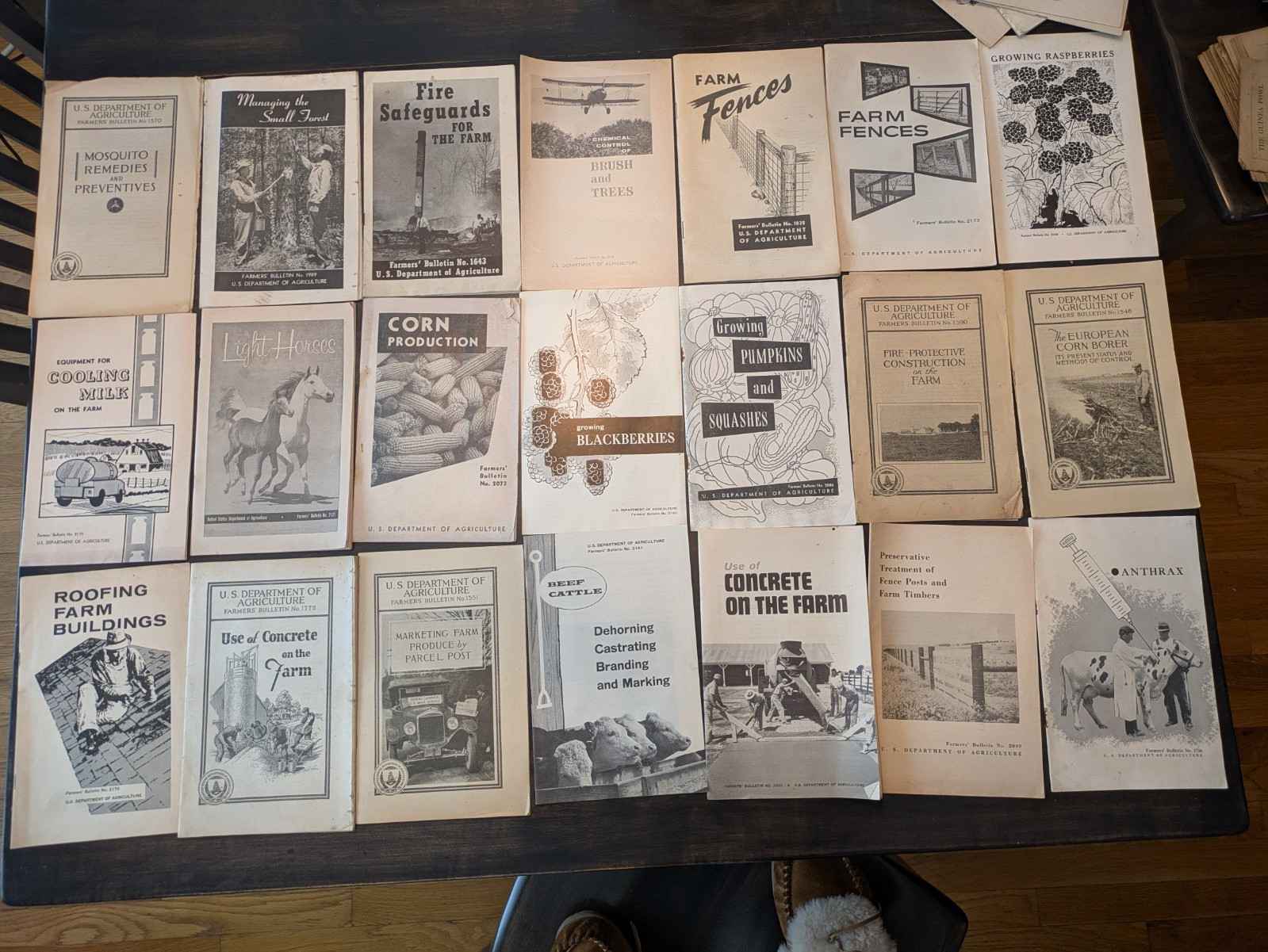 120 Antique US Dept. of Agriculture Farmers Bulletins, Leaflets, 1900-1950’s