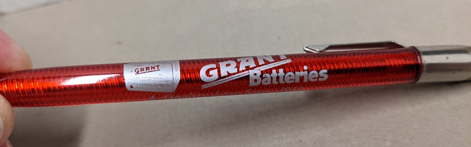 Vintage Grant Batteries Kings Repair Phone 912J4 Gray Iowa IA Mech Pencil