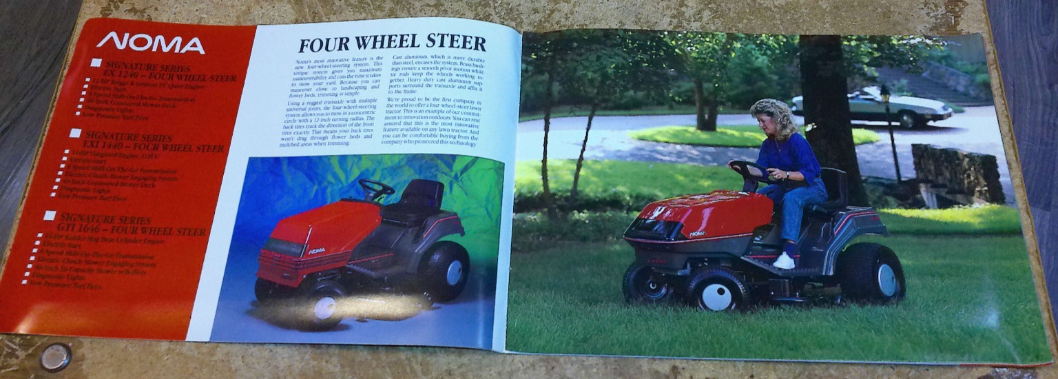 noma signature series lawn mowers brochure in very good shape used