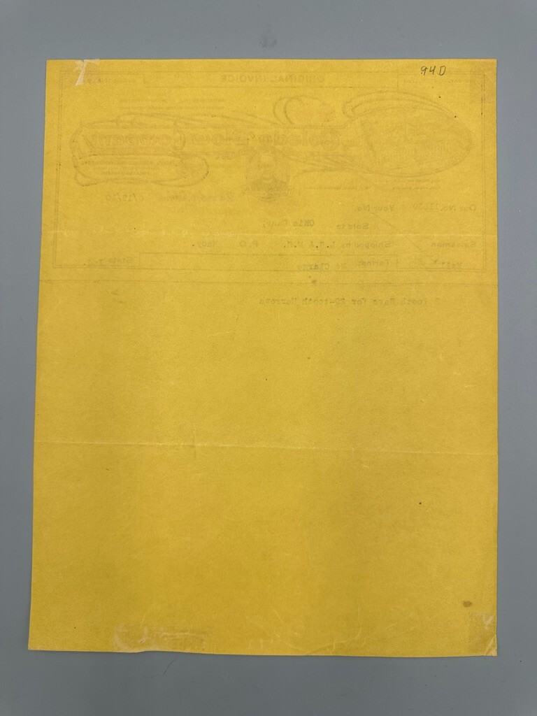 1890 & 1910 TOLEDO PLOW Ohio FARM Advertising Invoice