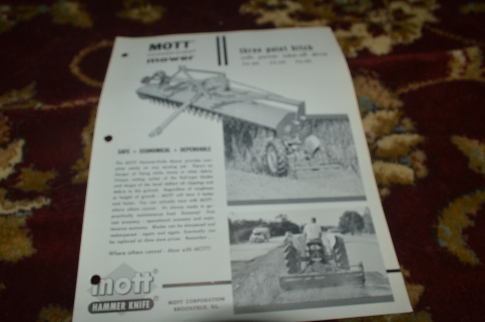 Mott Hammer Knife Mower Brochure FCCA