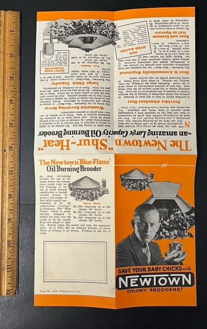 2 Newtown Colony Brooders Poultry Advertising Brochures Springfield OH 1930s/40s