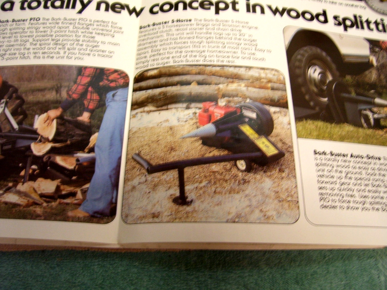 1970’s Bark Buster Wood Splitter Brochure / Catalog