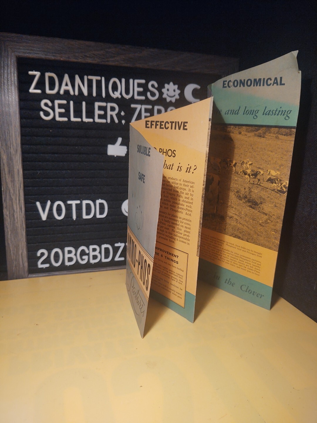 VTG Ammo-phos AMERICAN CYANAMID NYC Fertilizer Dairy Farming Print ADVERTISING