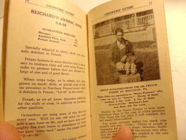old fertilizer advertising booklet: Reichard’s Grower’s Guide (Allentown, PA)