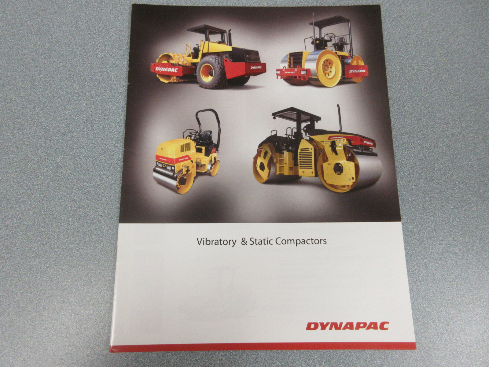Dynapac Vibratory & Static Compactors Brochure 16 Page