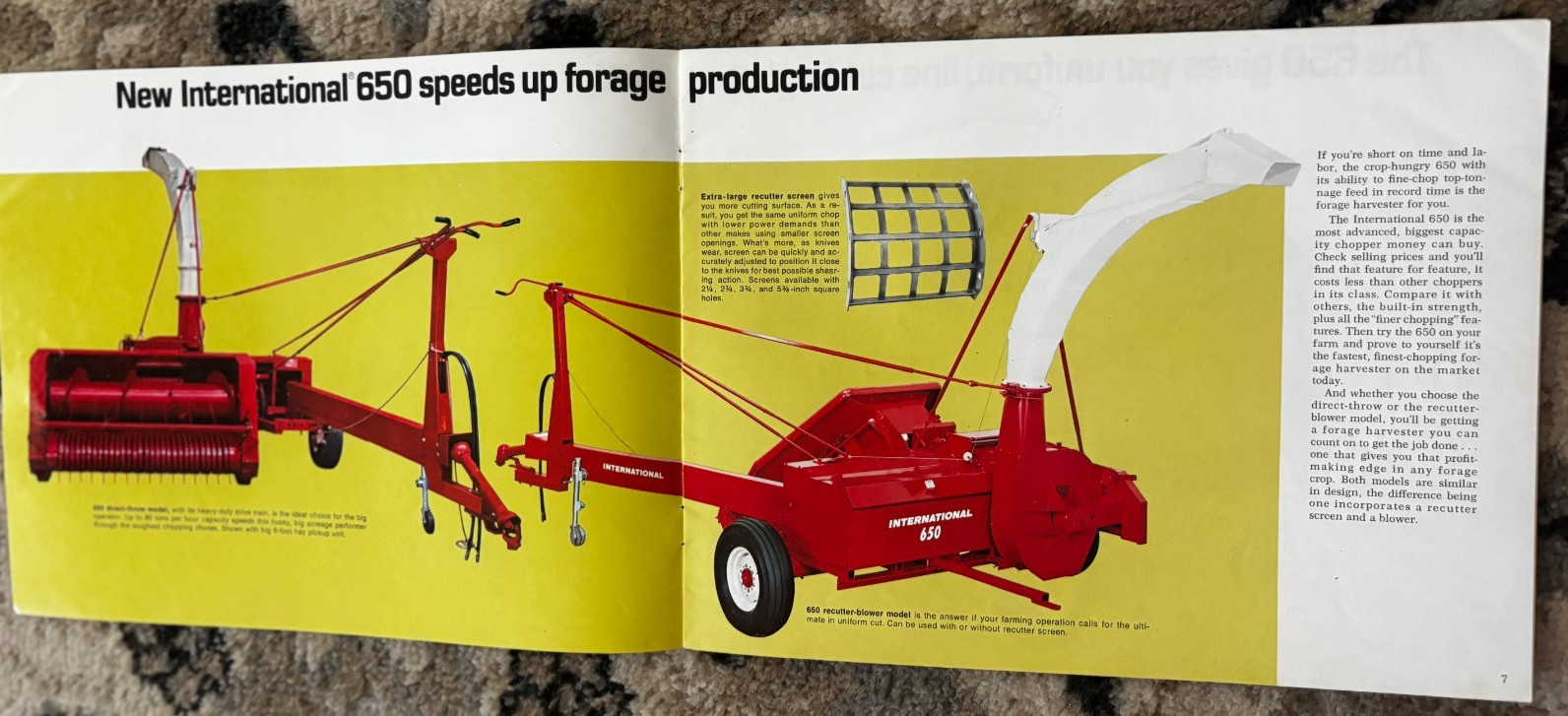 International Harvester Forage Harvesters For 1972 Brochure DCPA26