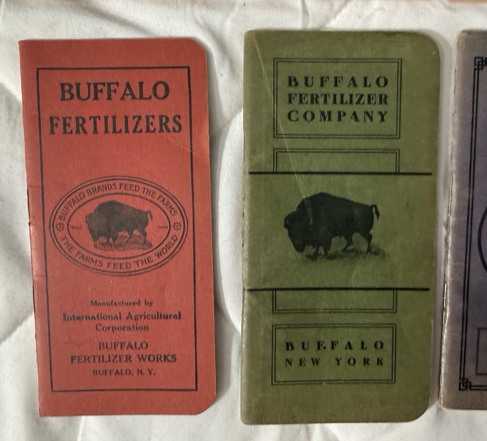 16 Lot of BUFFALO FERTILIZERS Advertising Memo Booklets, 1906-1926