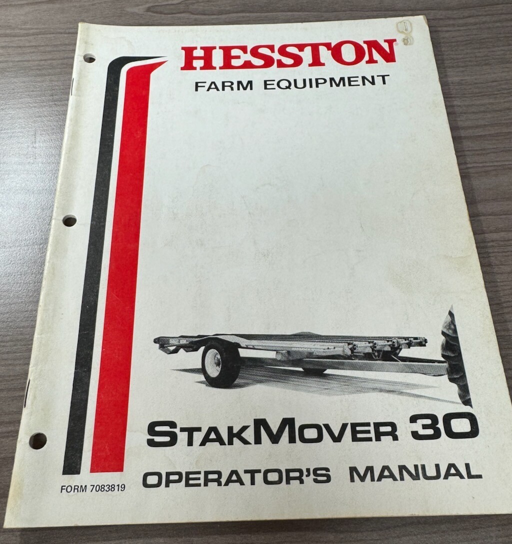 Hesston Farm Equipment StakMover 30 Operator’s Manual