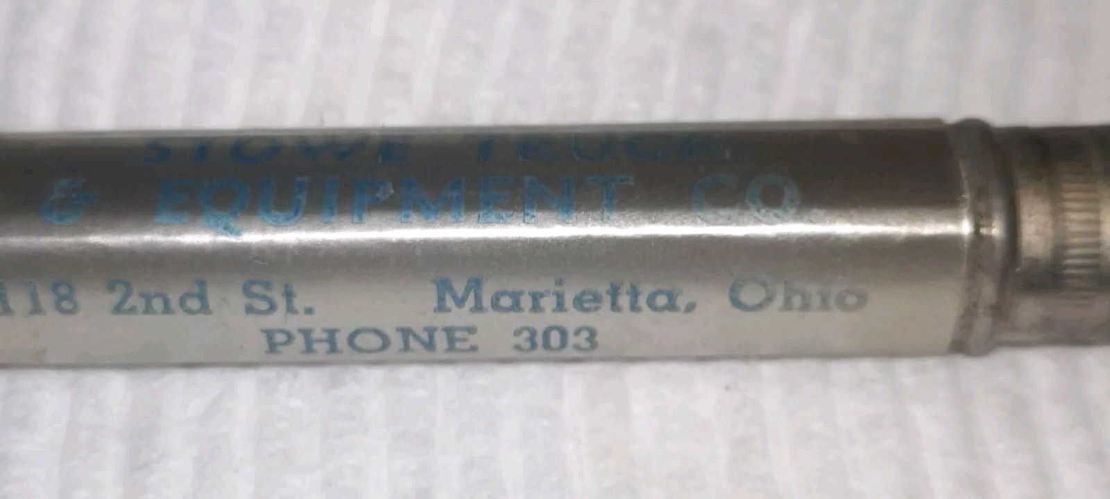 “McCORMICK-DEERING EQUIP-FARMALL TRACTORS*Stowe Truck Co*Marietta, Ohio” Pencil