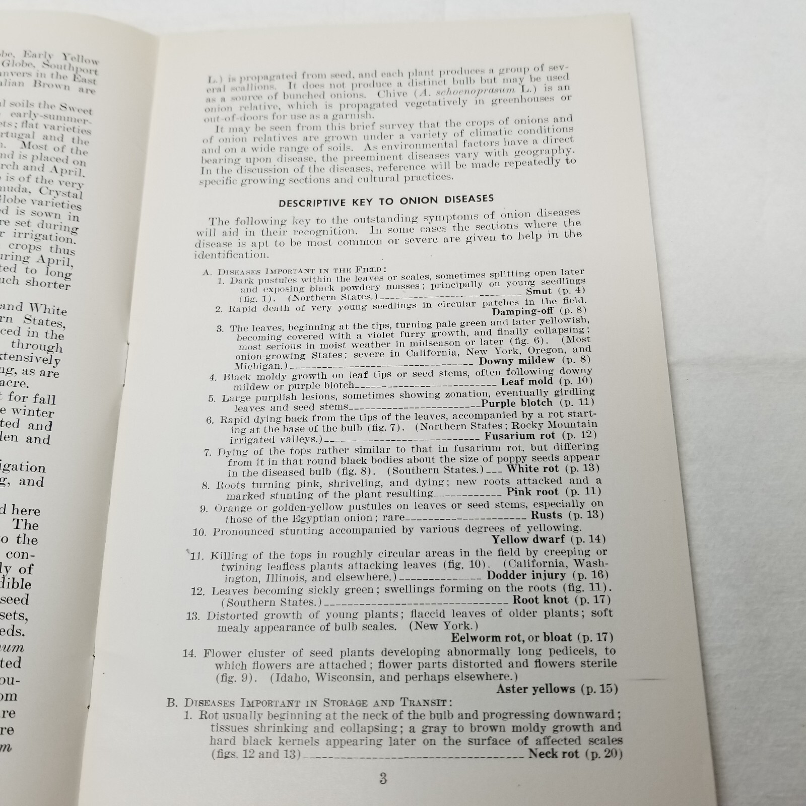Onion Diseases Control 1947 Farmers’ Bulletin Booklet 1060 USDA Photos Charts