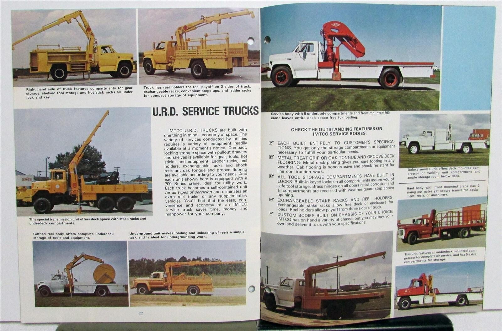 1970s Iowa Mold Tool CO Hydraulic Crane Specification Construction Sale Brochure