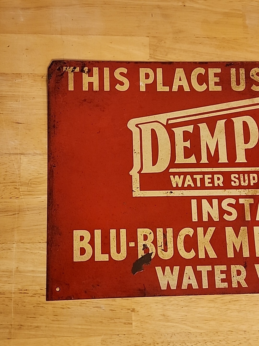 Dempster Windmill Water Supply Equipment Farm Tin Sign Vintage Antique 24×12