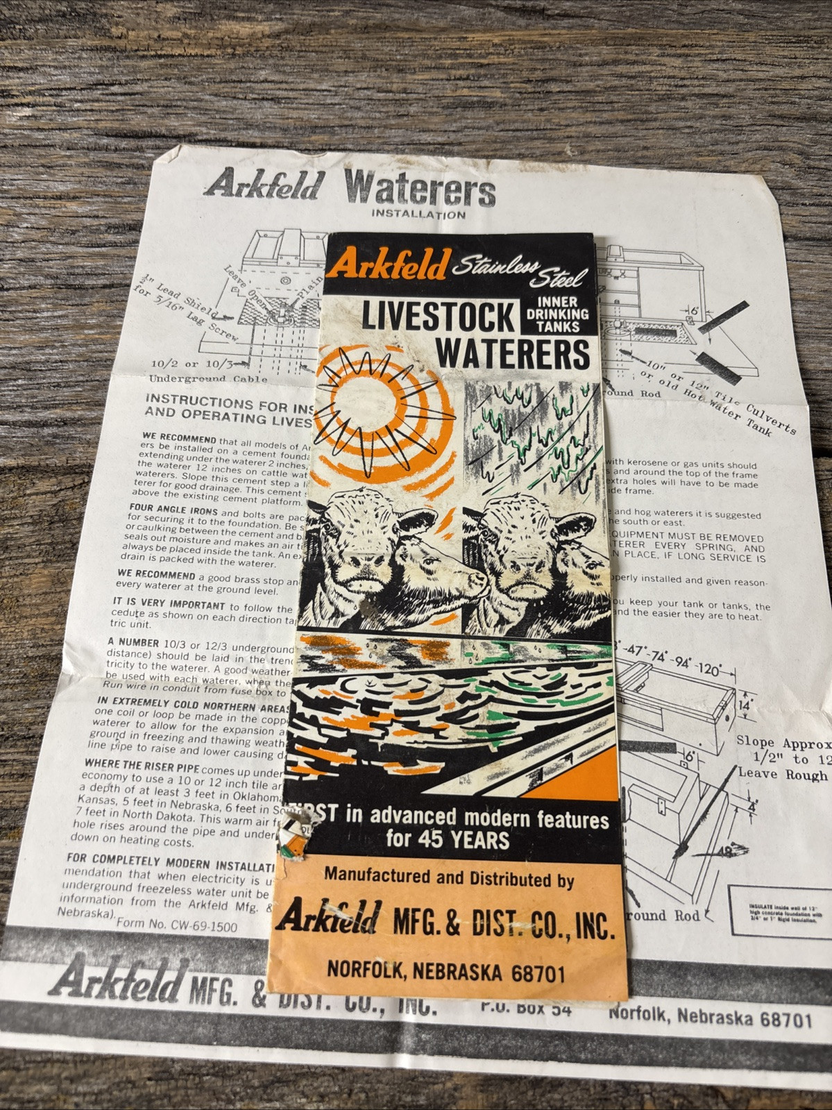 Arkfeld Livestock Waterer Norfolk Nebraska Brochure Farm Ranch Advertising