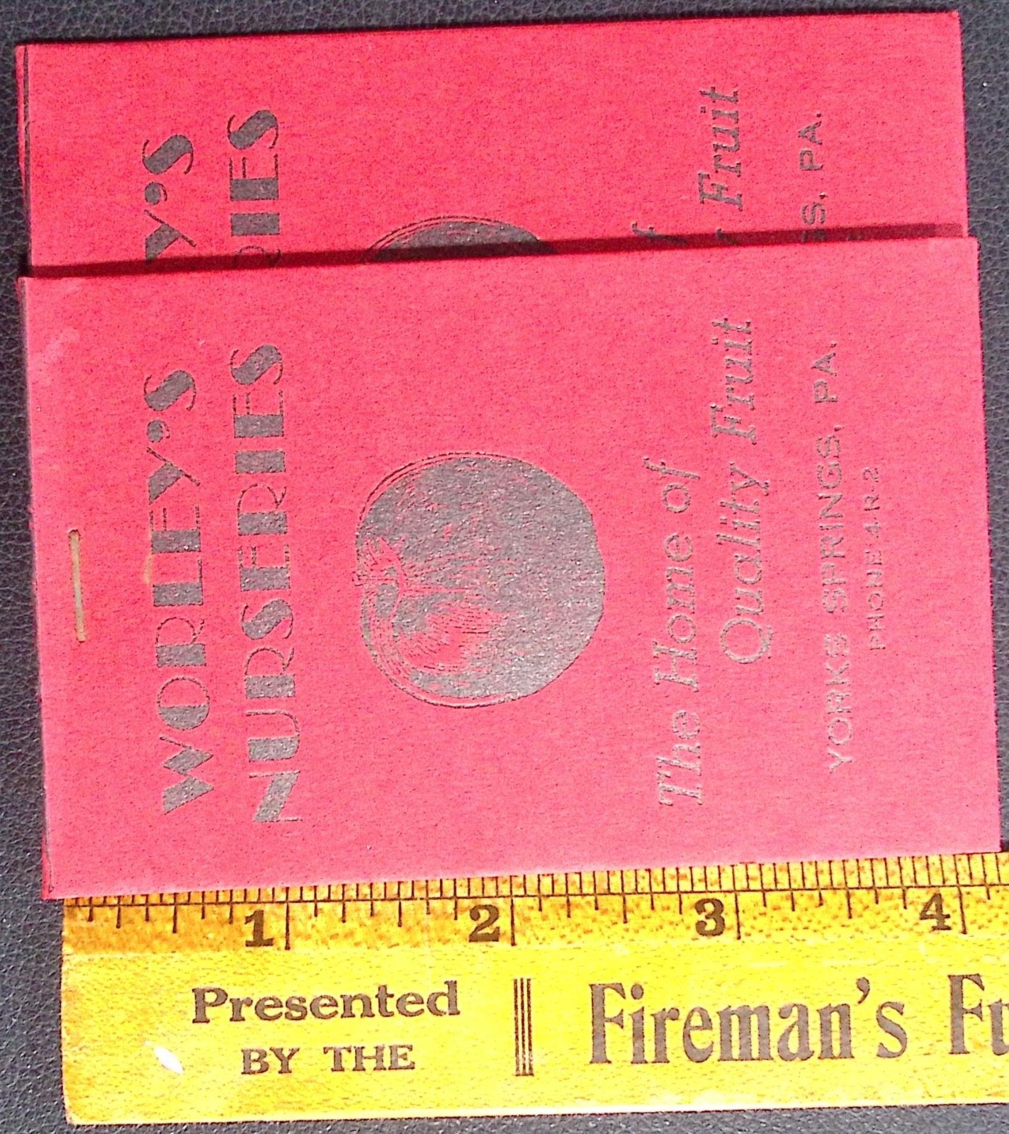 Vintage Worleys Nurseries York Springs PA Red Apple Special Tree Order Packet