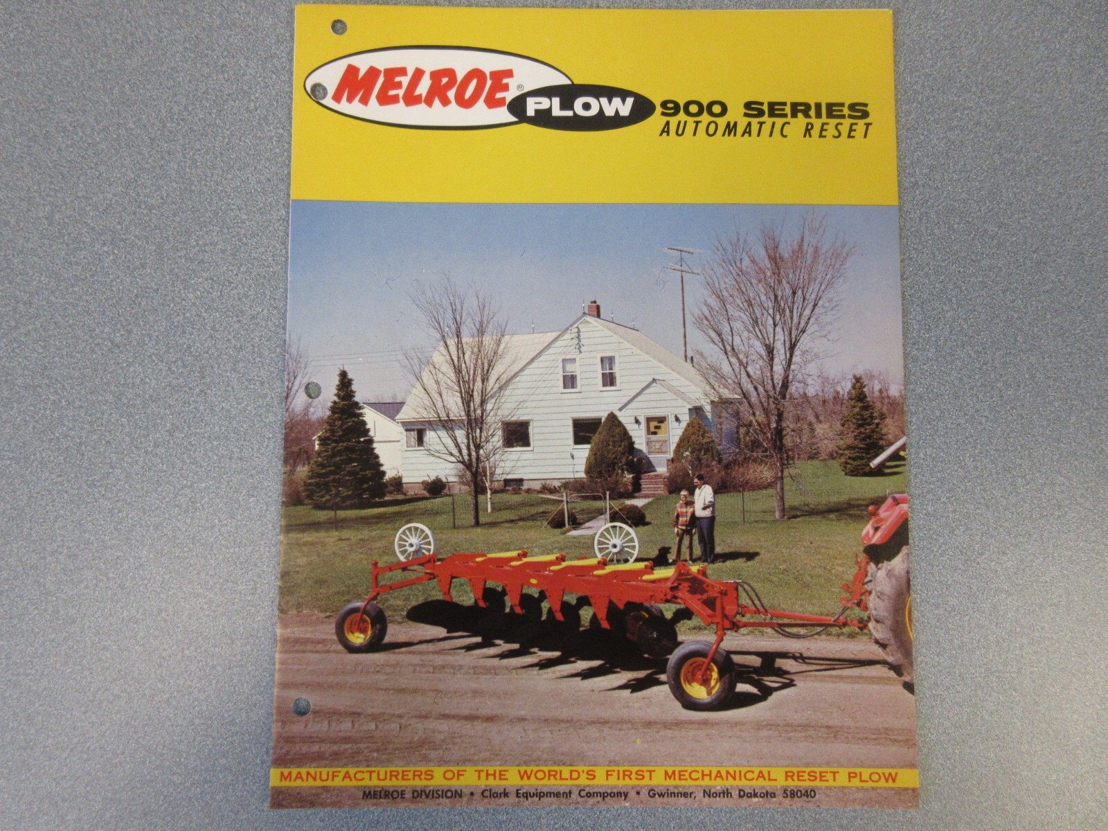 Melroe 900 Series Plow Brochure 6 Pages Good Condition