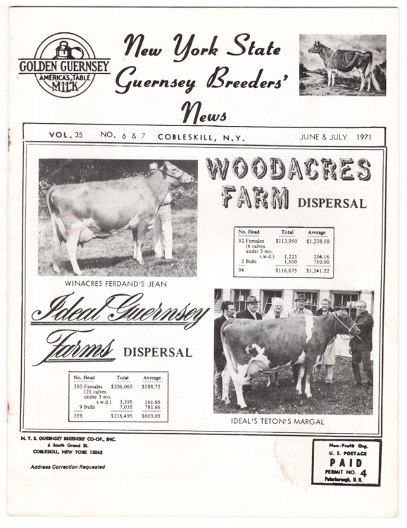 New York State Guernsey Breeders’ News, Vol. 35, No. 6 & 7, June & July 1971