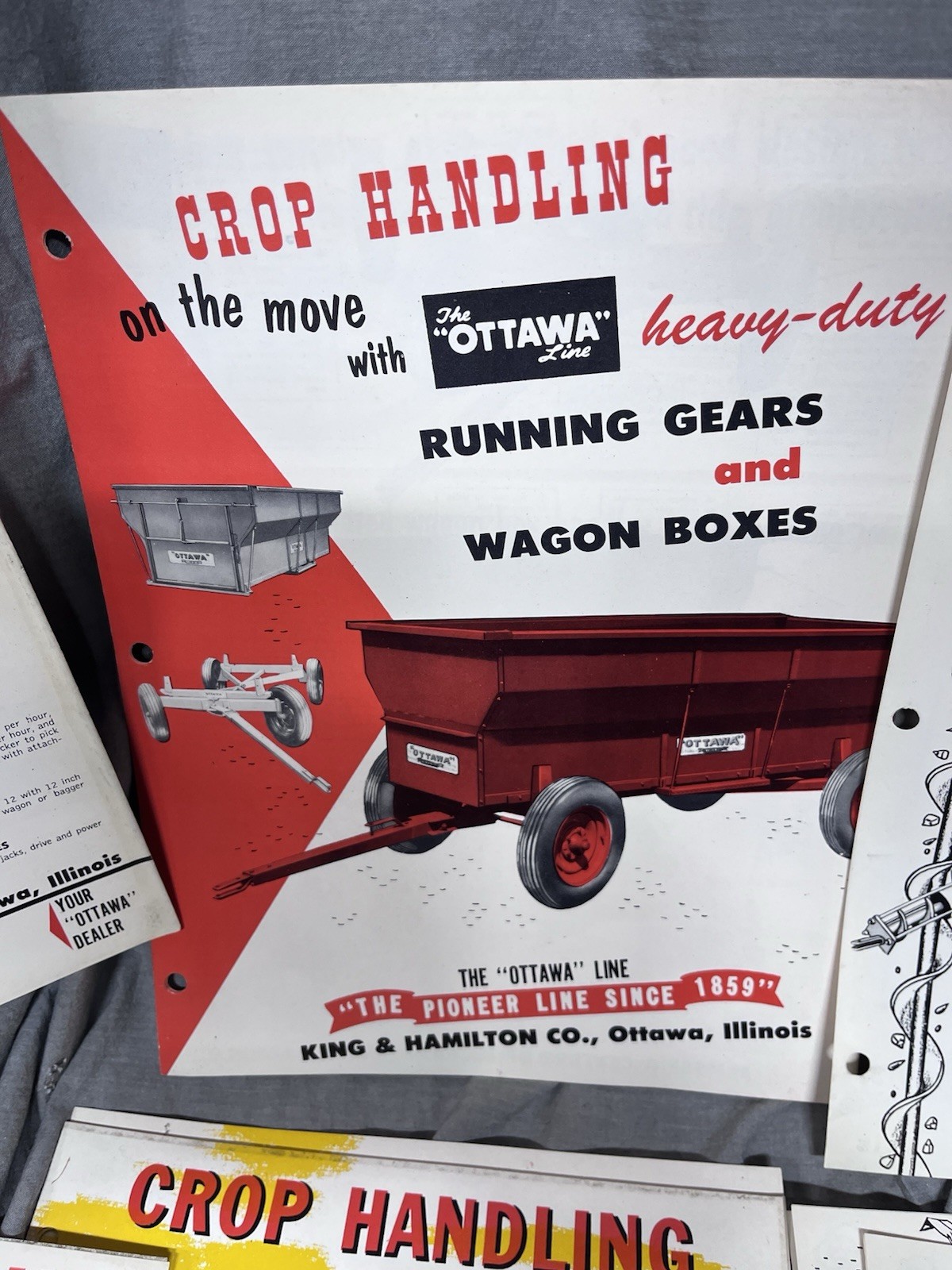 Lot. Of Over 70 Advertising Pieces From The Ottawa Line Produced In Ottawa IL