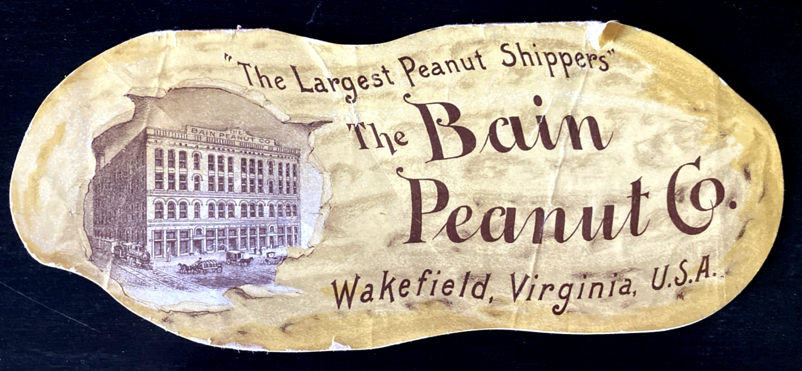 Rare 1904 The Bain Peanut Company Wakefield Virginia Advertising Brochure 8″x3″