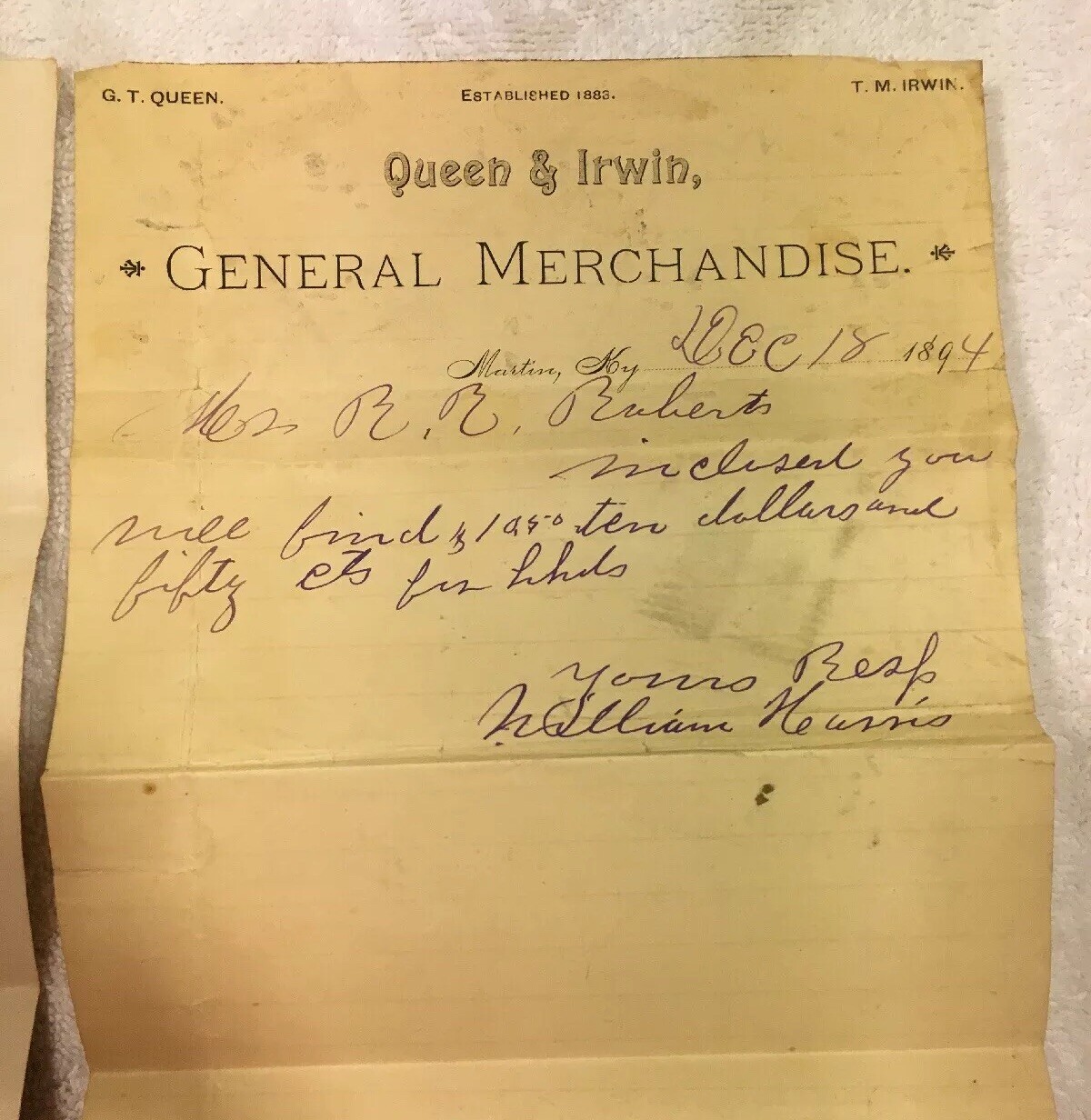 BF Avery Lexington Tractor Disk Harrow Dealer’s Brochure & Queen Irwin Martin KY