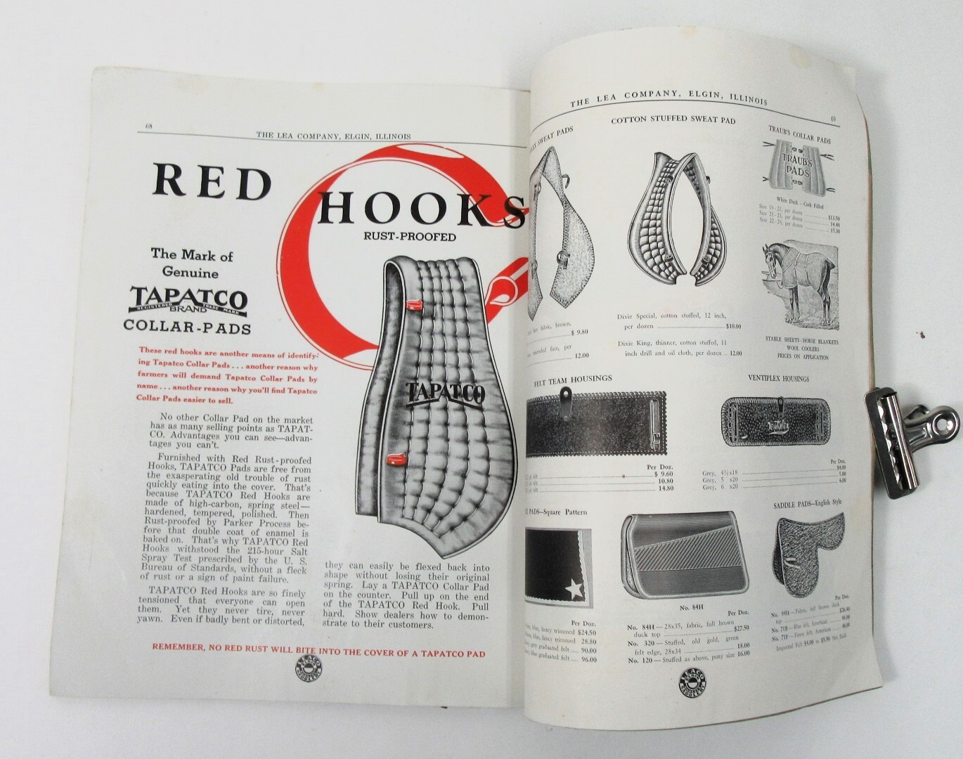 VINTAGE 1930’S HORSE EQUIPMENT CATALOG LEA COMPANY ELGIN ILLINOIS EQUIPMENT
