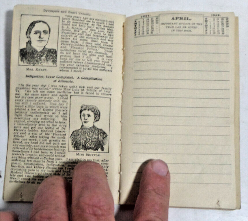 Pierce’s memorandum account book 1901/02 advertisement brochure notepad