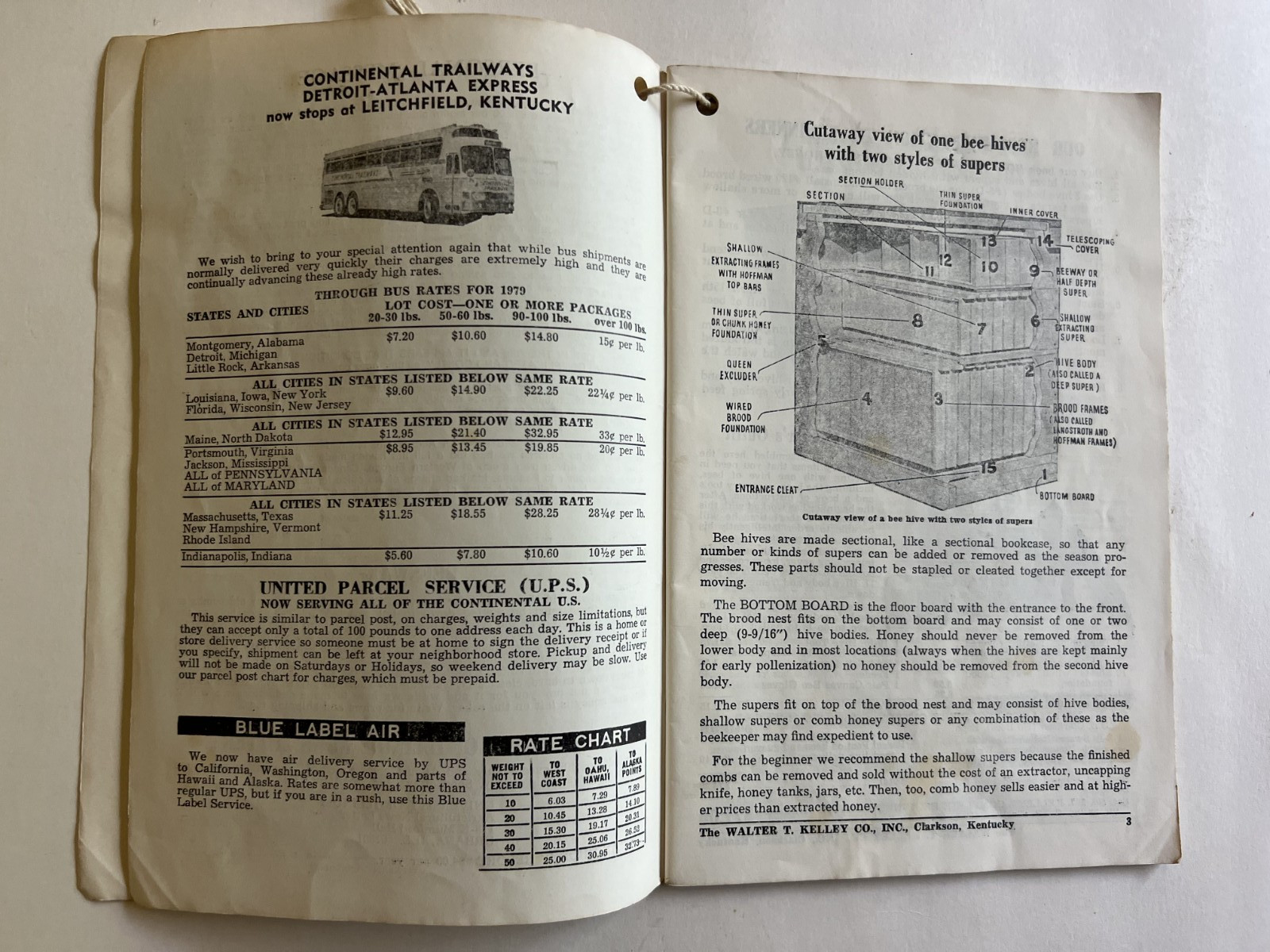 1979 & 88′ Walter T. Kelley Bee Supply Catalogue w/ order form