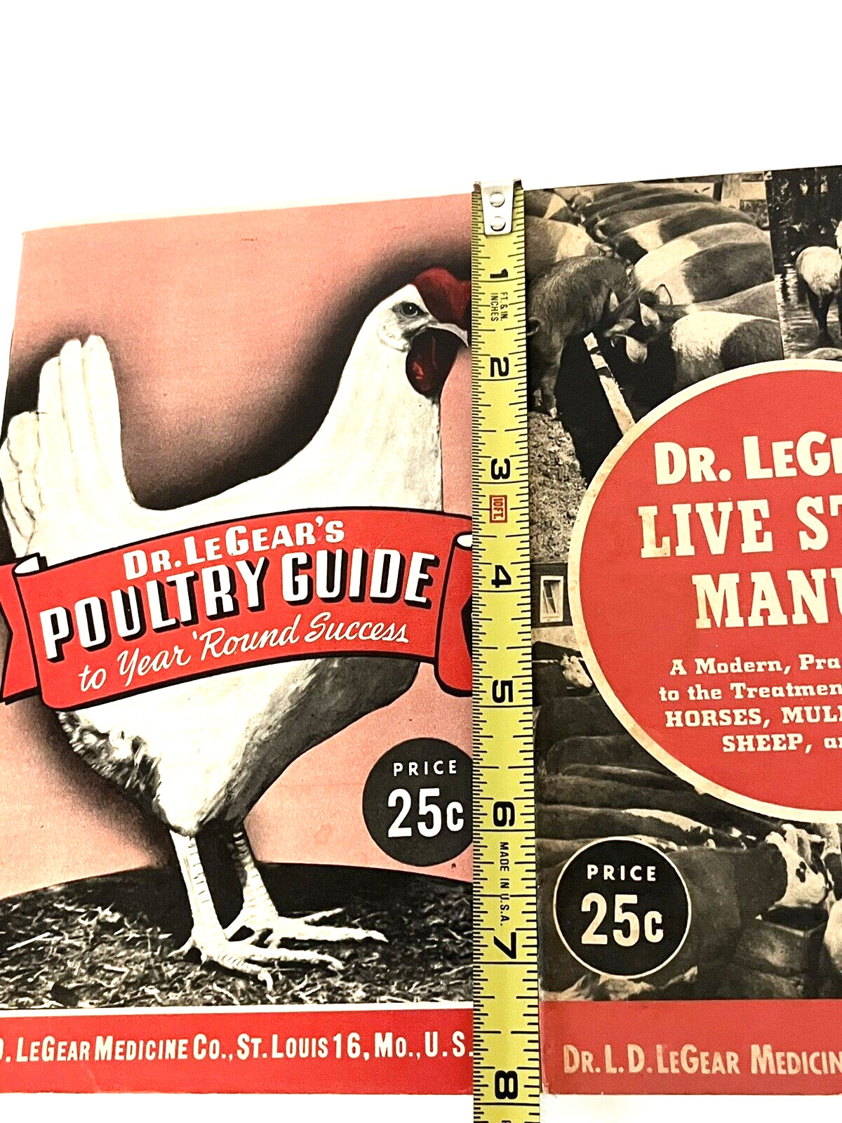 Dr. LeGear’s Booklet Poultry Guide Live Stock Manual Horses Sheep 1940’s LOT 2
