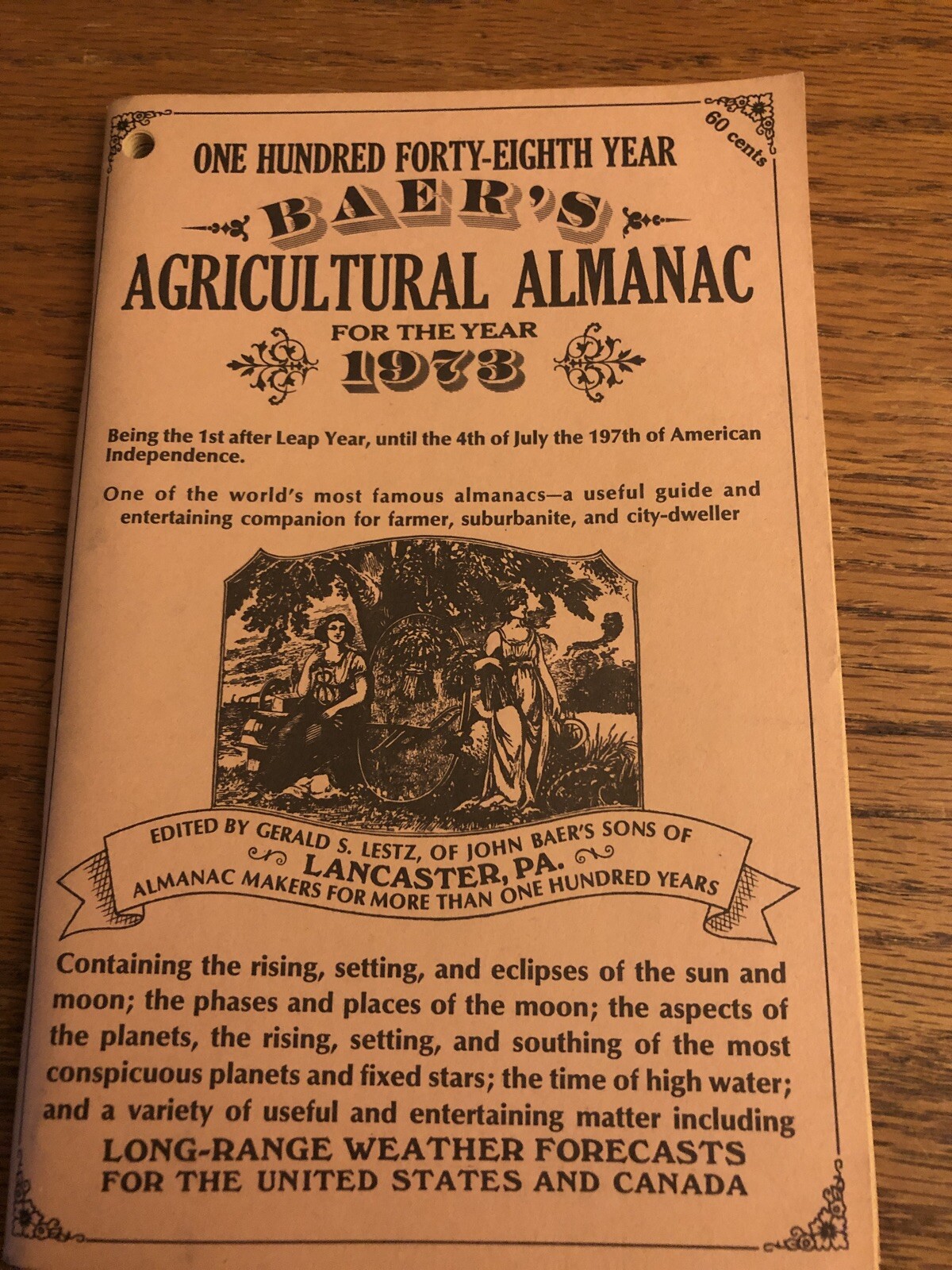 Baer’s Agricultural Almanac 1973 Lancaster Lestz