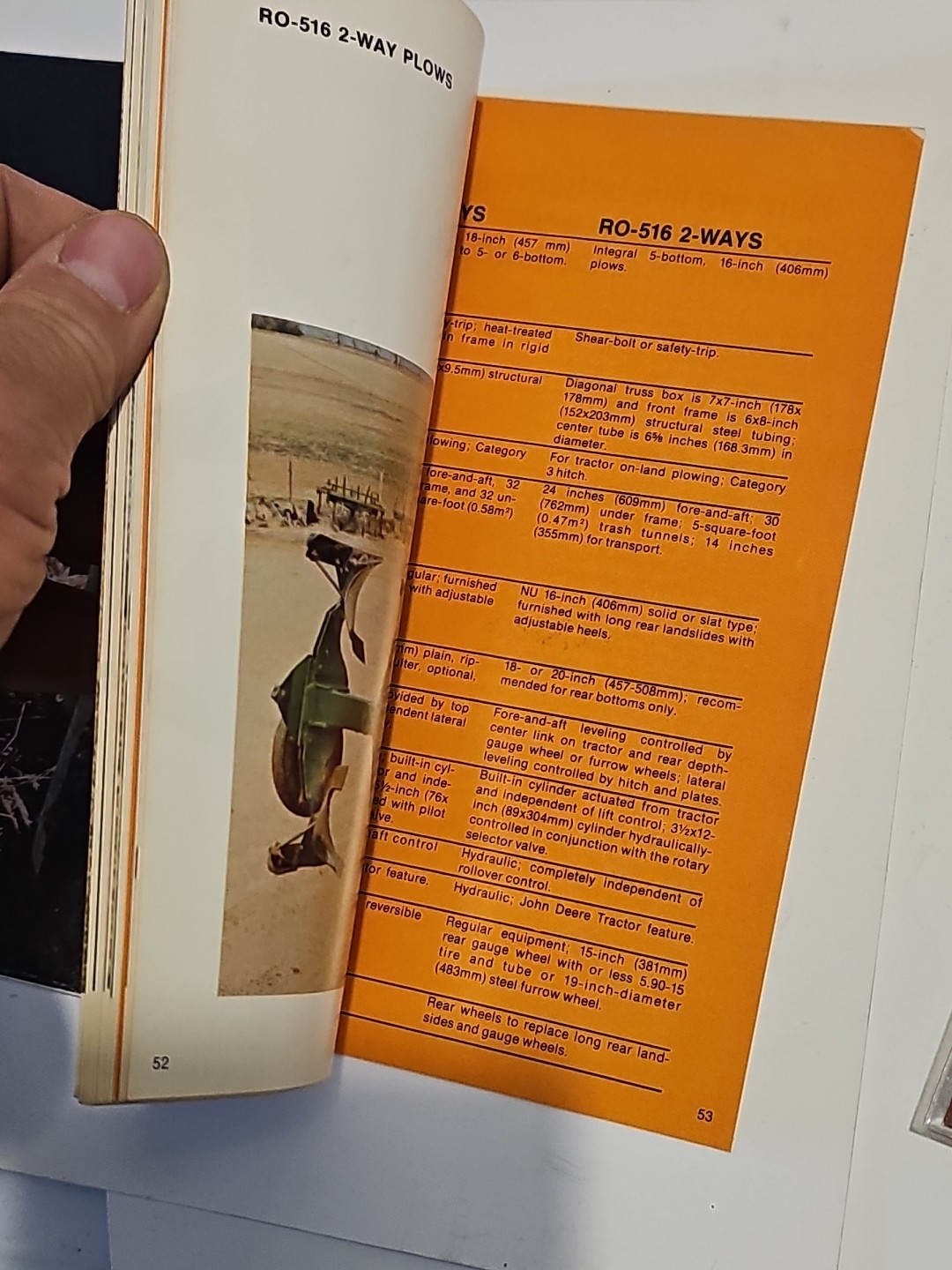 John Deere Moldboard Plows For 1975 Sales Brochure Complete