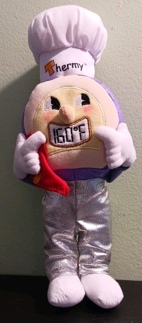 Thermy Thermometer Plush toy 10″ tall U.S. Dept. of Agriculture RARE 2017