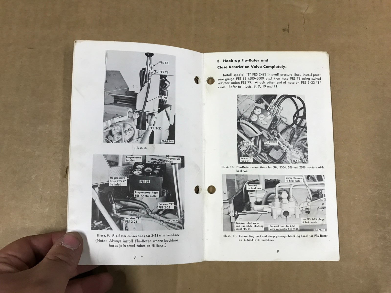 Vintage Blue Ribbon Serviceman’s Handbook- Testing Hydraulic Systems On Backhoes
