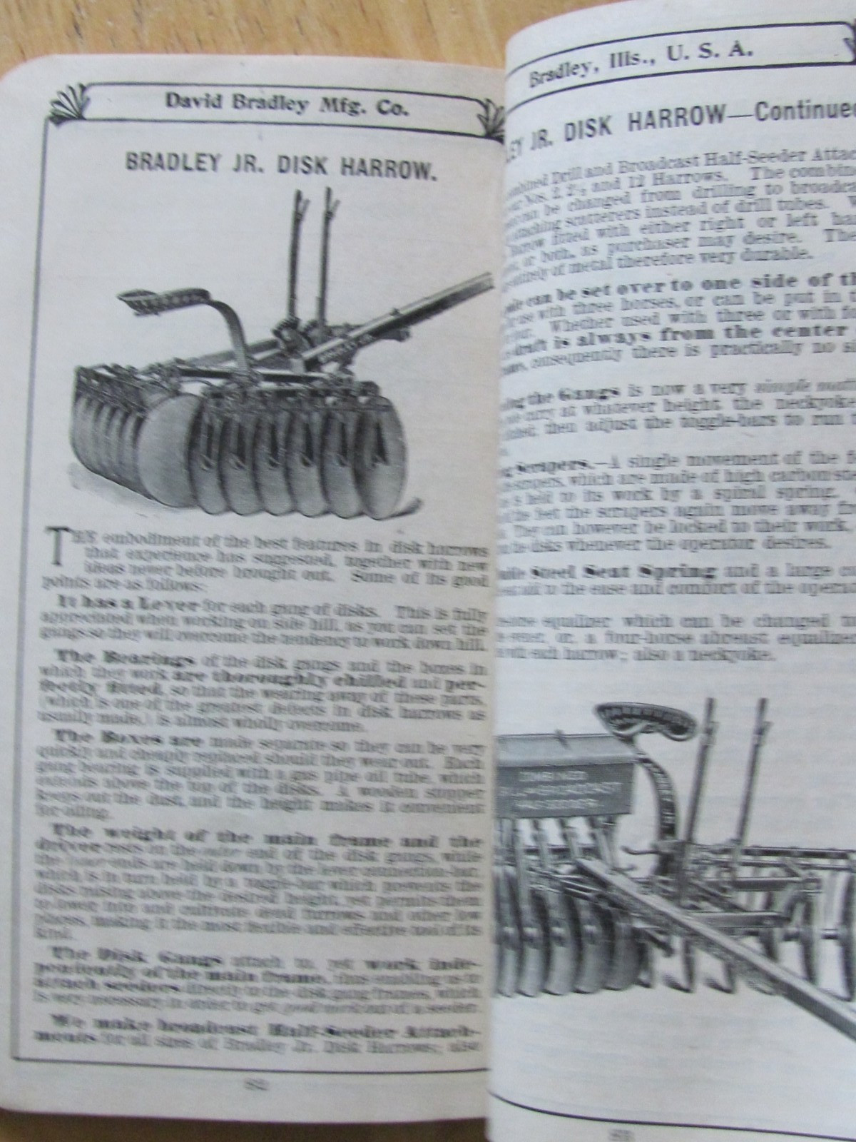 1902 POCKET BOOK BRADLEY MFG CO FARM & GARDEN PLOW CATALOG STYLE