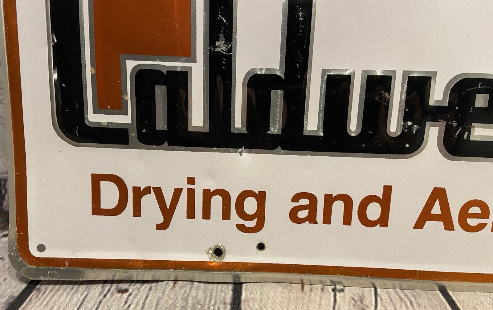 Caldwell Drying And Aeration Sign Farming Agriculture Tin Metal