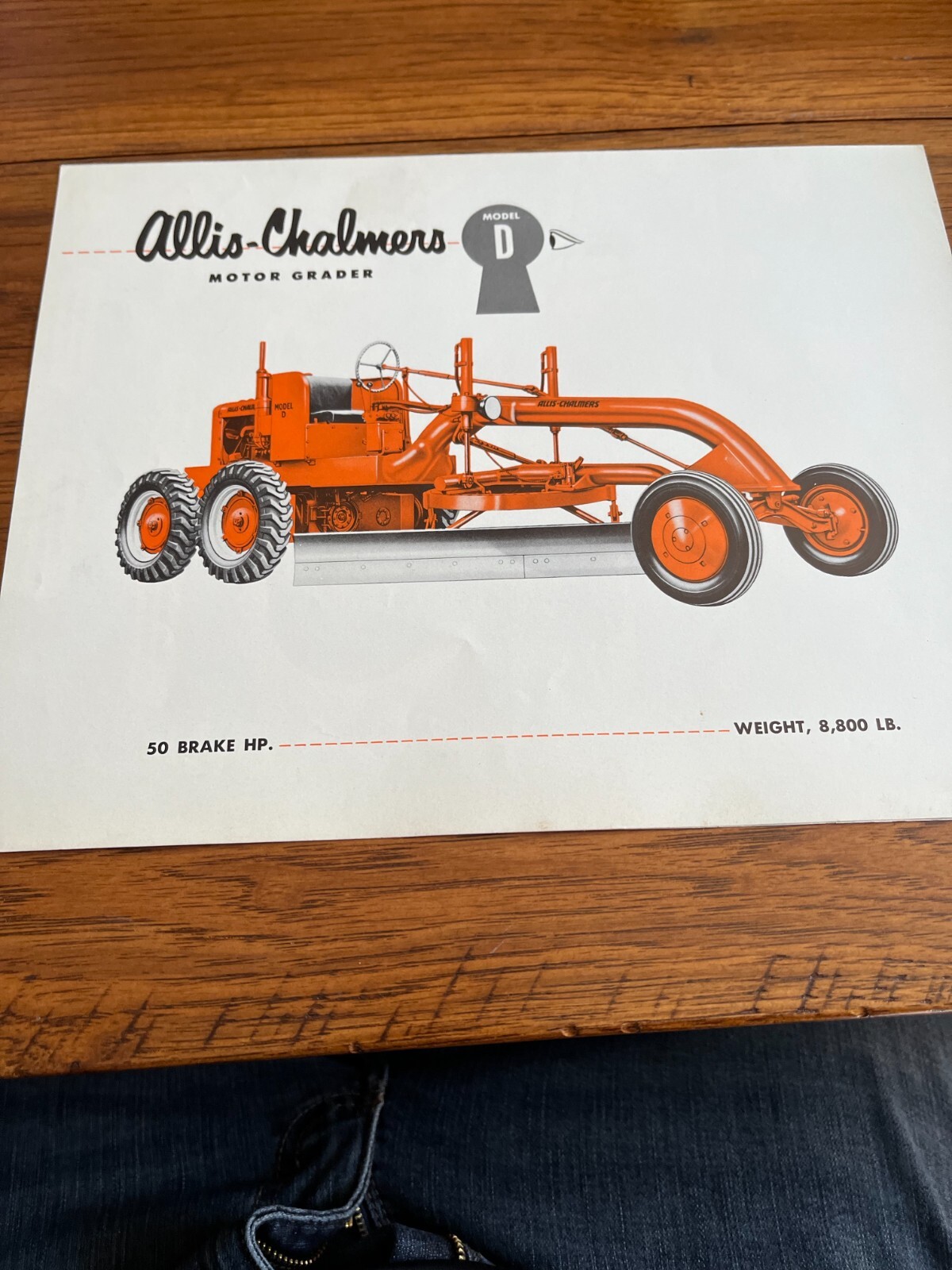 Allis Chalmers D Motor Grader For 1953 Brochure FCCA