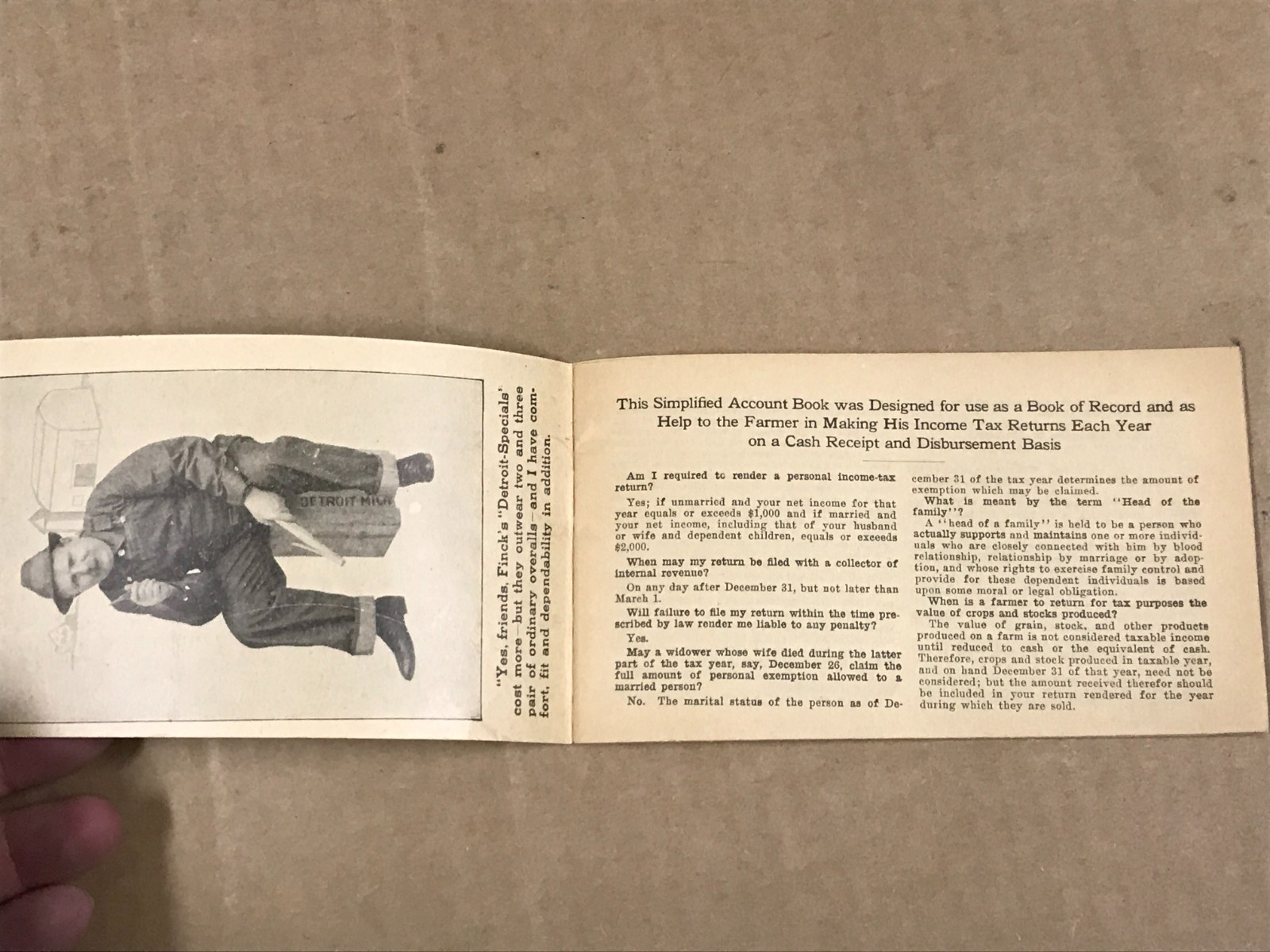 Vintage Farmer’s Account Book