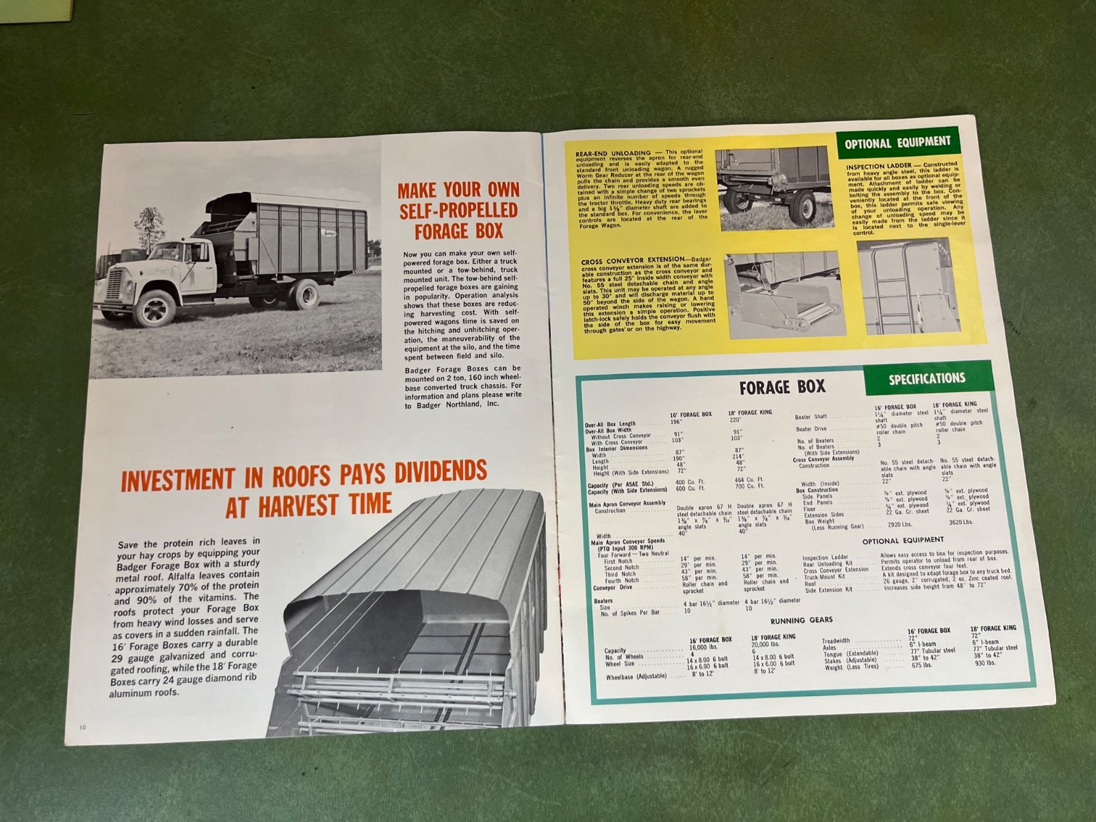 Original 1960’s Badger Automatic Self Unloading Forage Box Sales Brochure