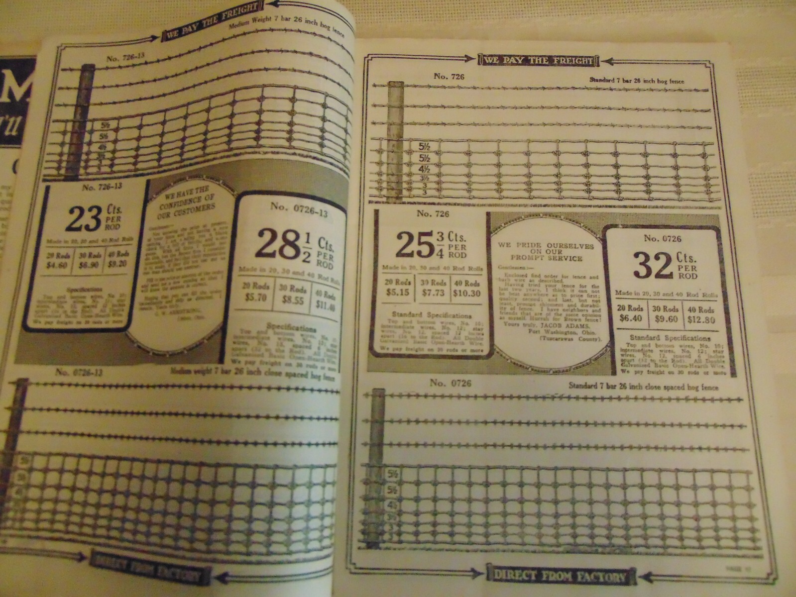 Here’s Jim Brown Catalog- 1922 Summer & Fall- Fencing/Gates/Roofing/Paint
