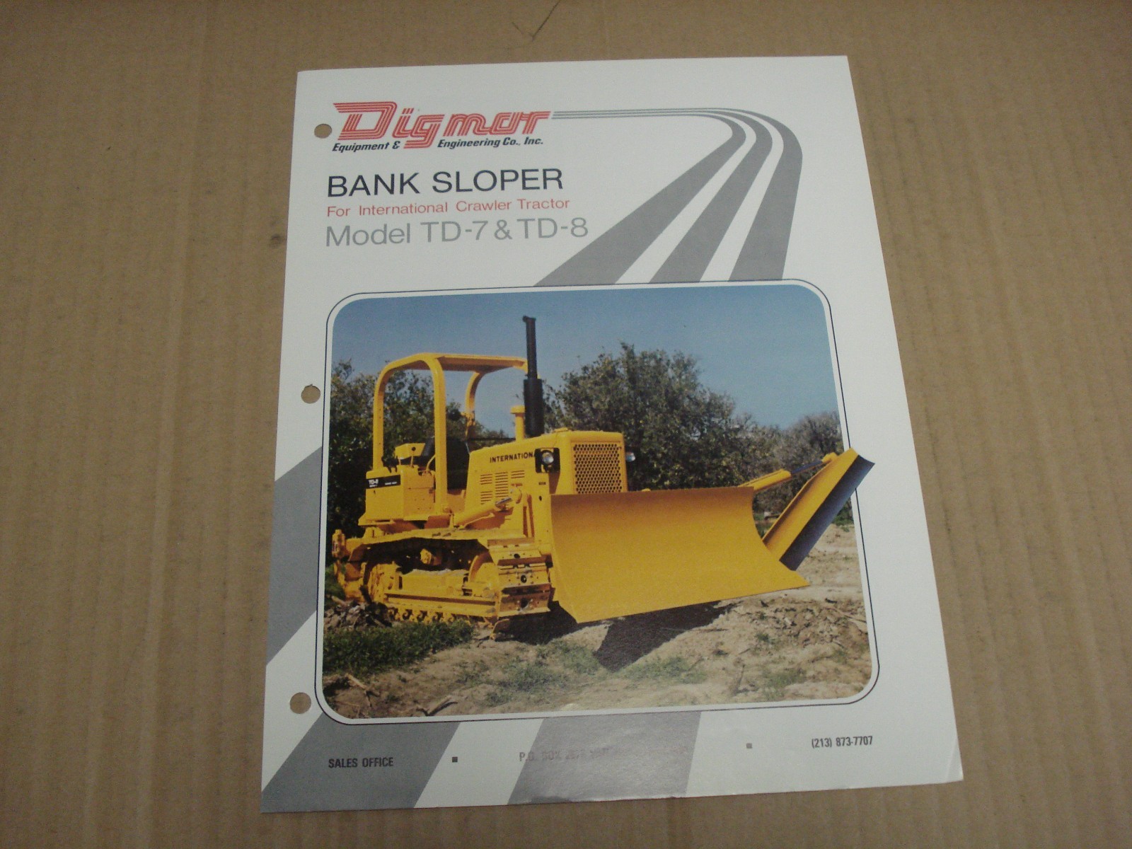 Digmor Bank Slope for International Crawler Tractor TD-7 & TD-8 Brochure