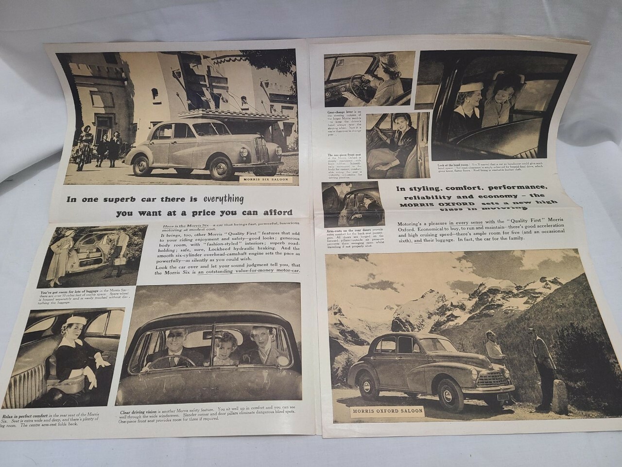 MORRIS MOTORS Brochure by NUFFIELD PRODUCTS 17″ x 11″ – RARE