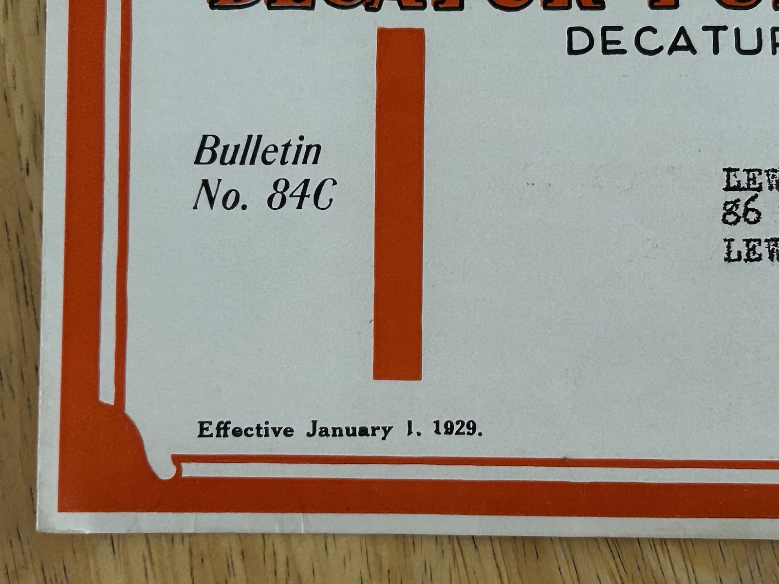 1929 Decatur Pump Company Catalog No 84C