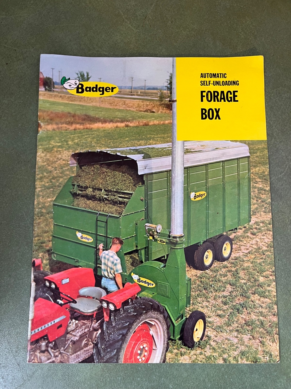 Original 1960’s Badger Automatic Self Unloading Forage Box Sales Brochure