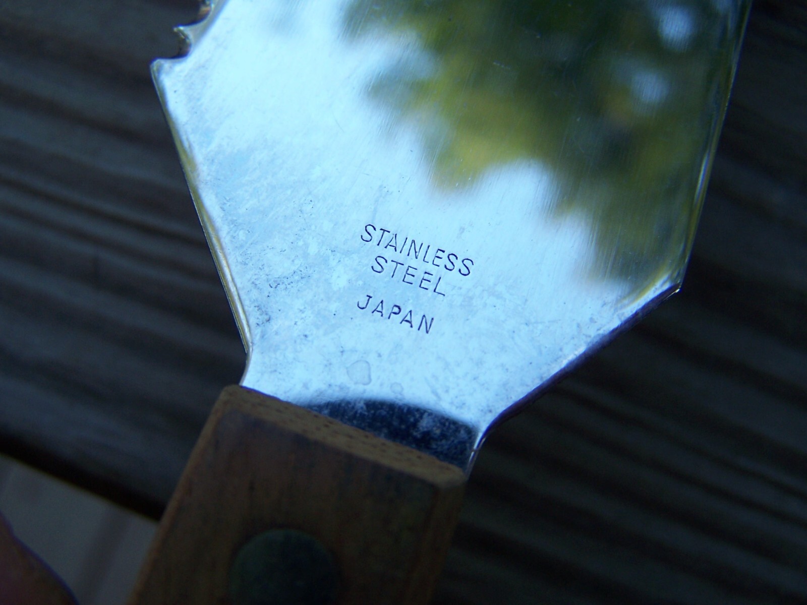 Vintage MALONE CHEMICAL SERVICE Wood Handled Knife