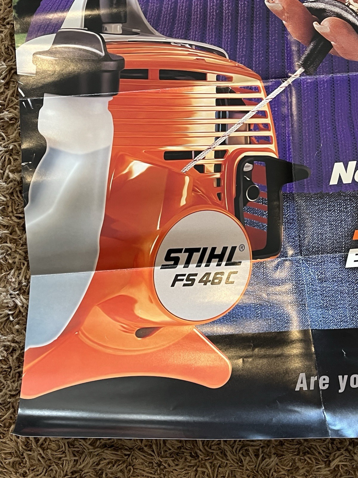 Vintage 2003 Stihl Easy 2 Start FS 46C Advertising Poster Folded Damage Tool