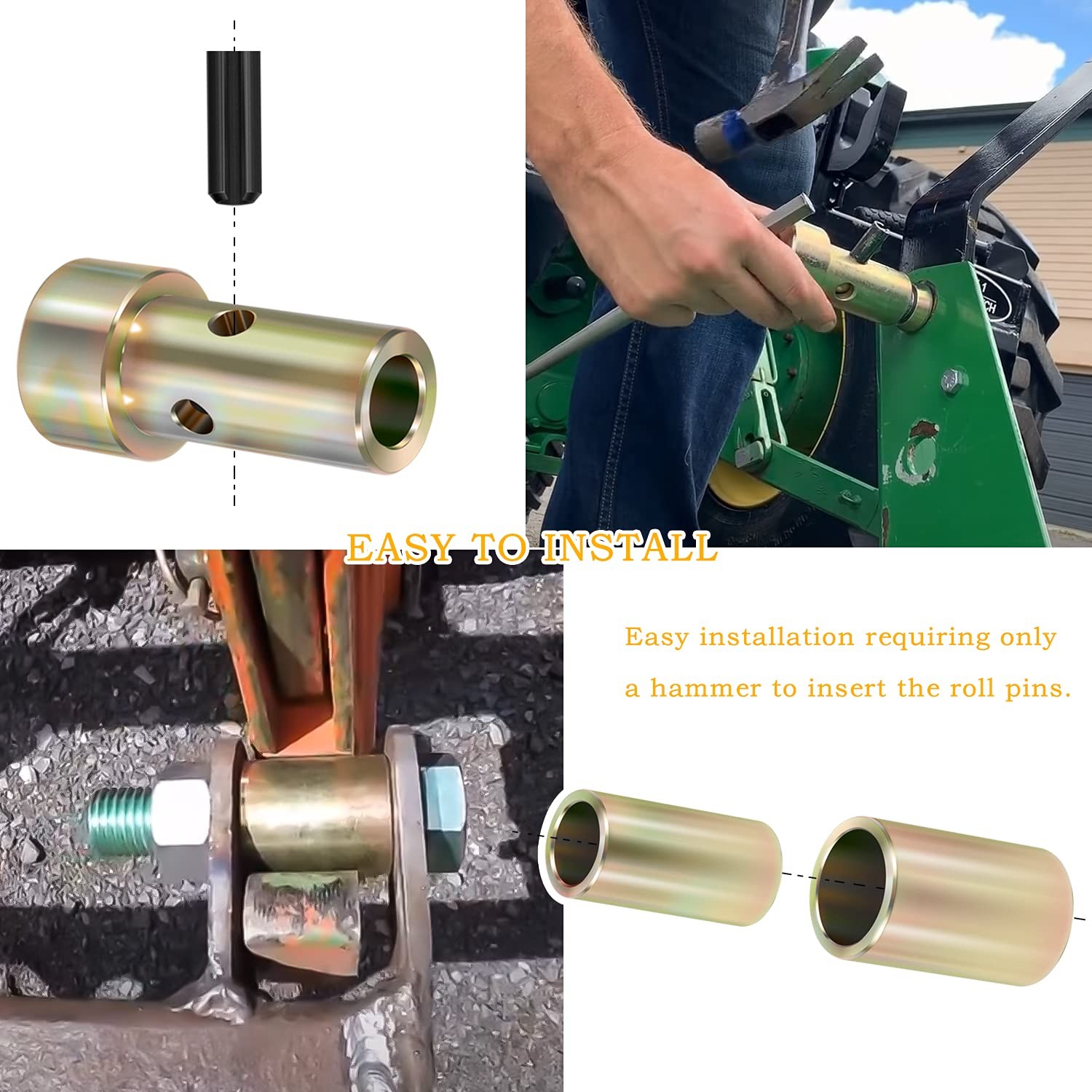 Quick Hitch Adapter Bushing Kits Heavy Duty Steel Category One Tool Tuff Bushing
