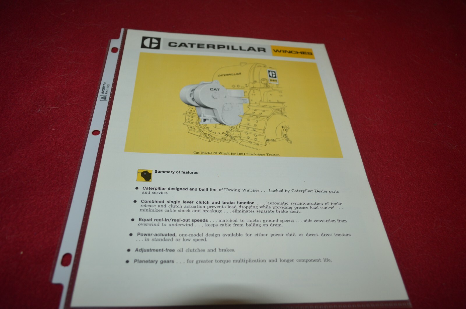 Caterpillar Winches For 1974 Dealer’s Brochure AMIL16