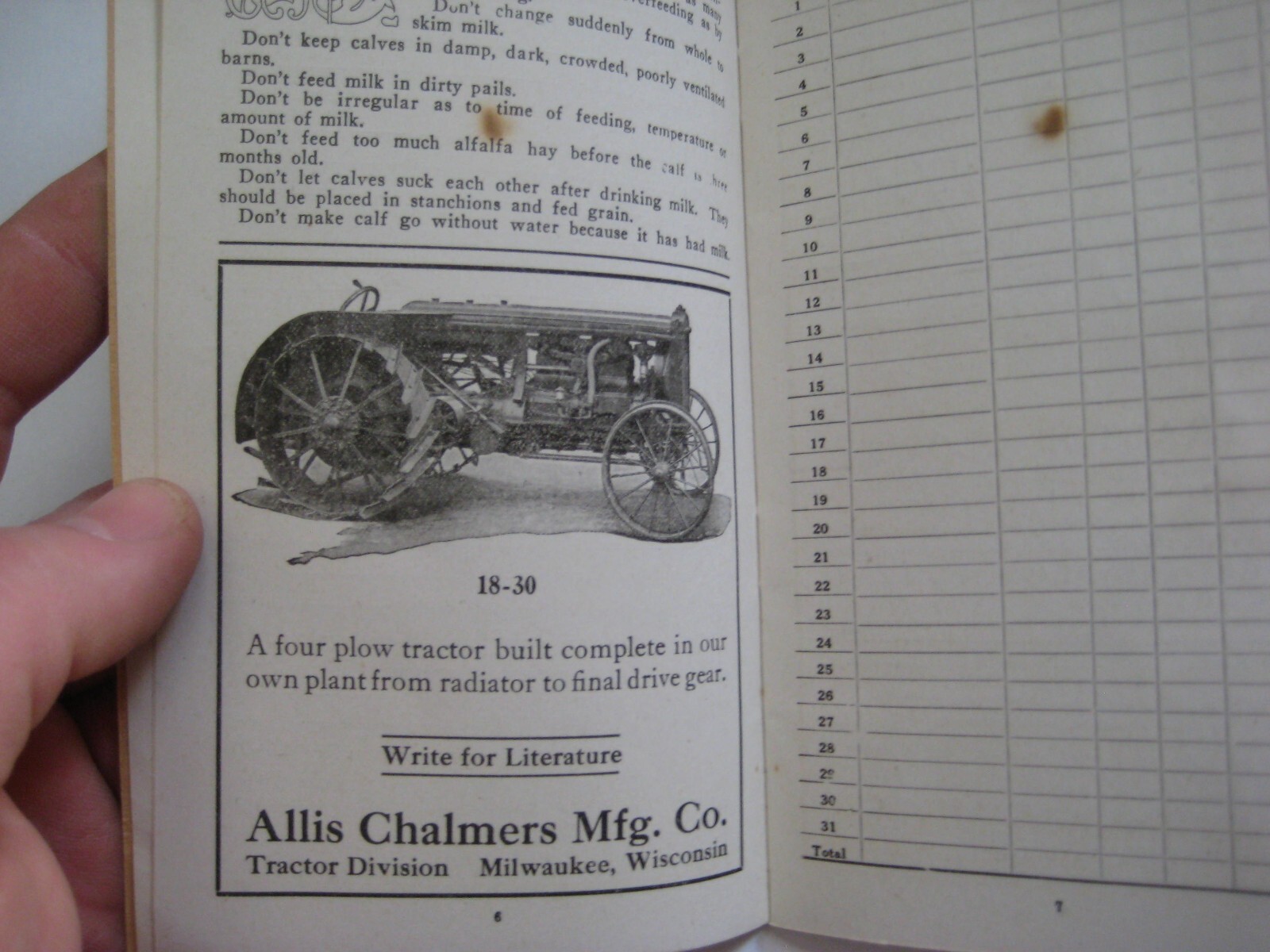 1921 Booklet Beatrice Creamery Dubuque Iowa, Ads Worthington Gas Engine Case ETC