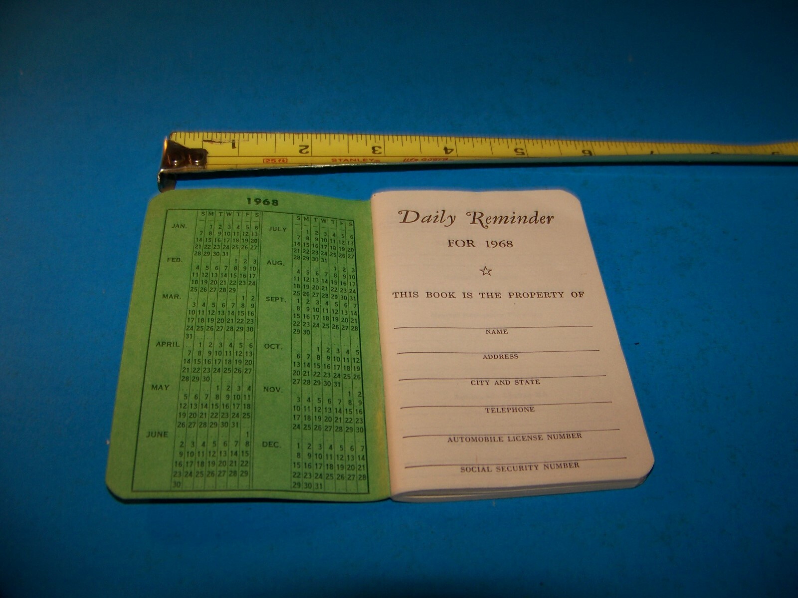 Niagara Brand Farmers “Daily Reminder” Memo Booklet Vintage 1968