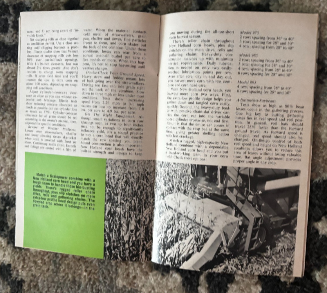New Holland GrainPower For Profit In the 70’s Brochure DCPA26