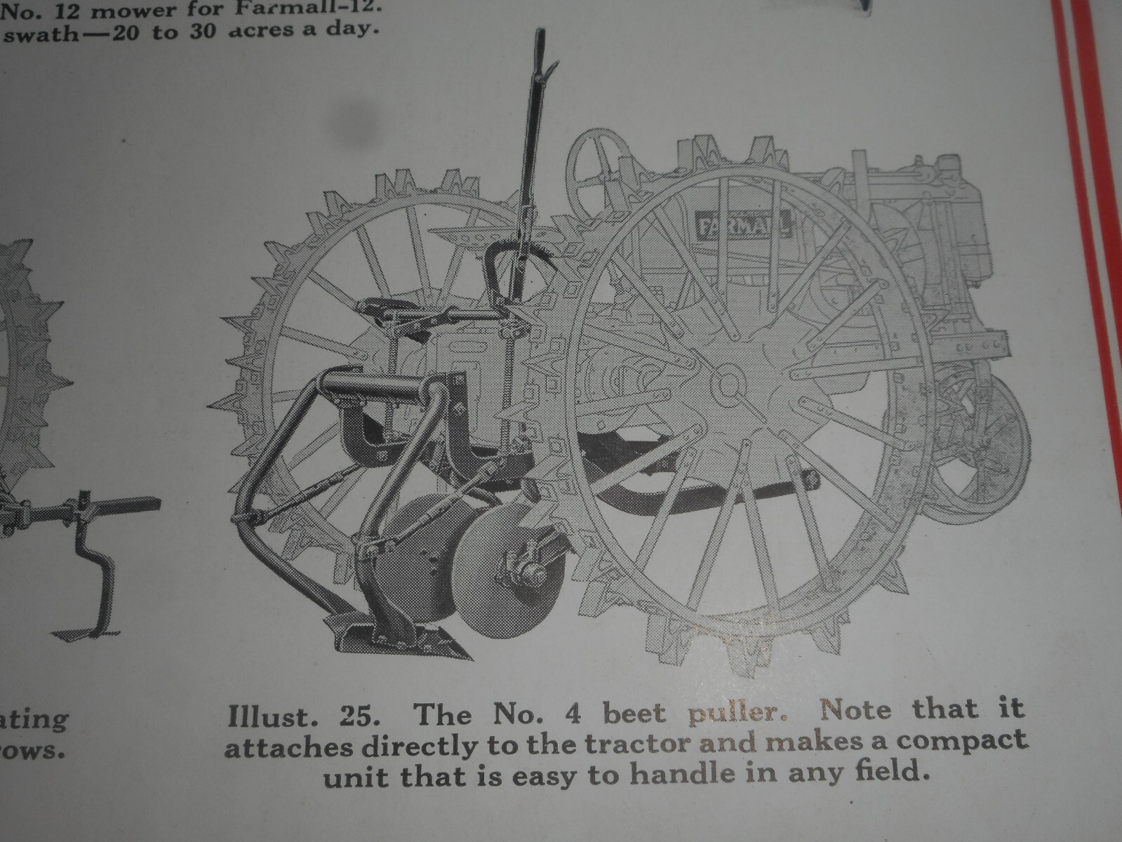 IH McCormick Deering Farmall 12 Tractor Salesman Dealer Window Brochure c.1930